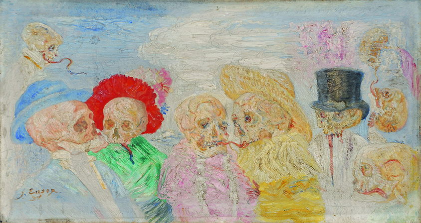 James Ensor, Skeletten in travestie