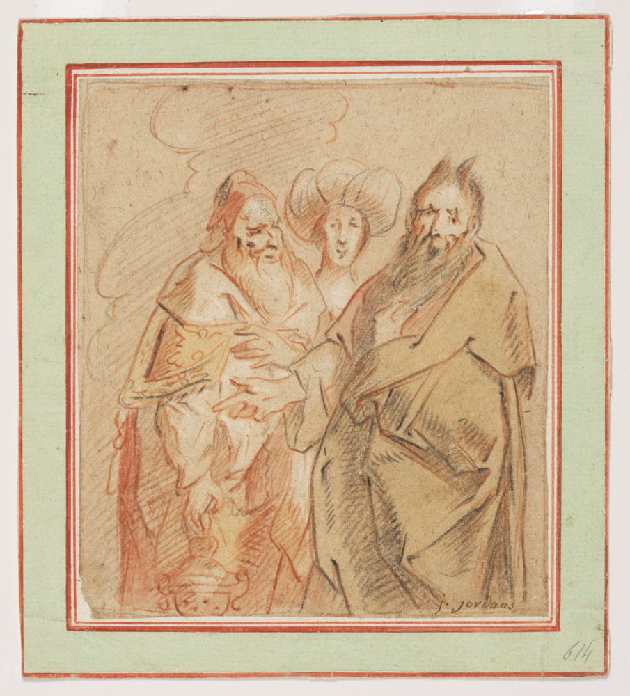 Jacques Jordaens, Mozes met Aaron en Mirjam (voorstudie voor Mozes en zijn Ethiopische vrouw), ca. 1650, Collectie Stad Antwerpen, Rubenshuis, publiek domein Jacques Jordaens, Mozes met Aaron en Mirjam (voorstudie voor Mozes en zijn Ethiopische vrouw), ca. 1650, Collectie Stad Antwerpen, Rubenshuis, publiek domein