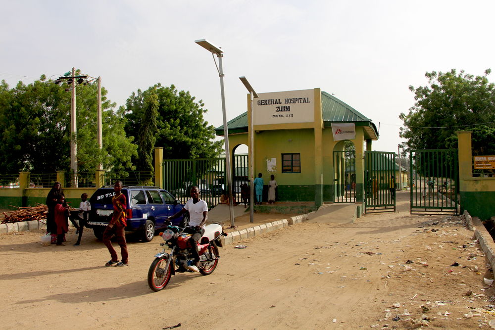 The entrance to the General Hospital Zurmi where MSF runs an inpatient therapeutic feeding centre. Photographer: Abba Adamu Musa| Location: Nigeria |Date: 29/05/2024