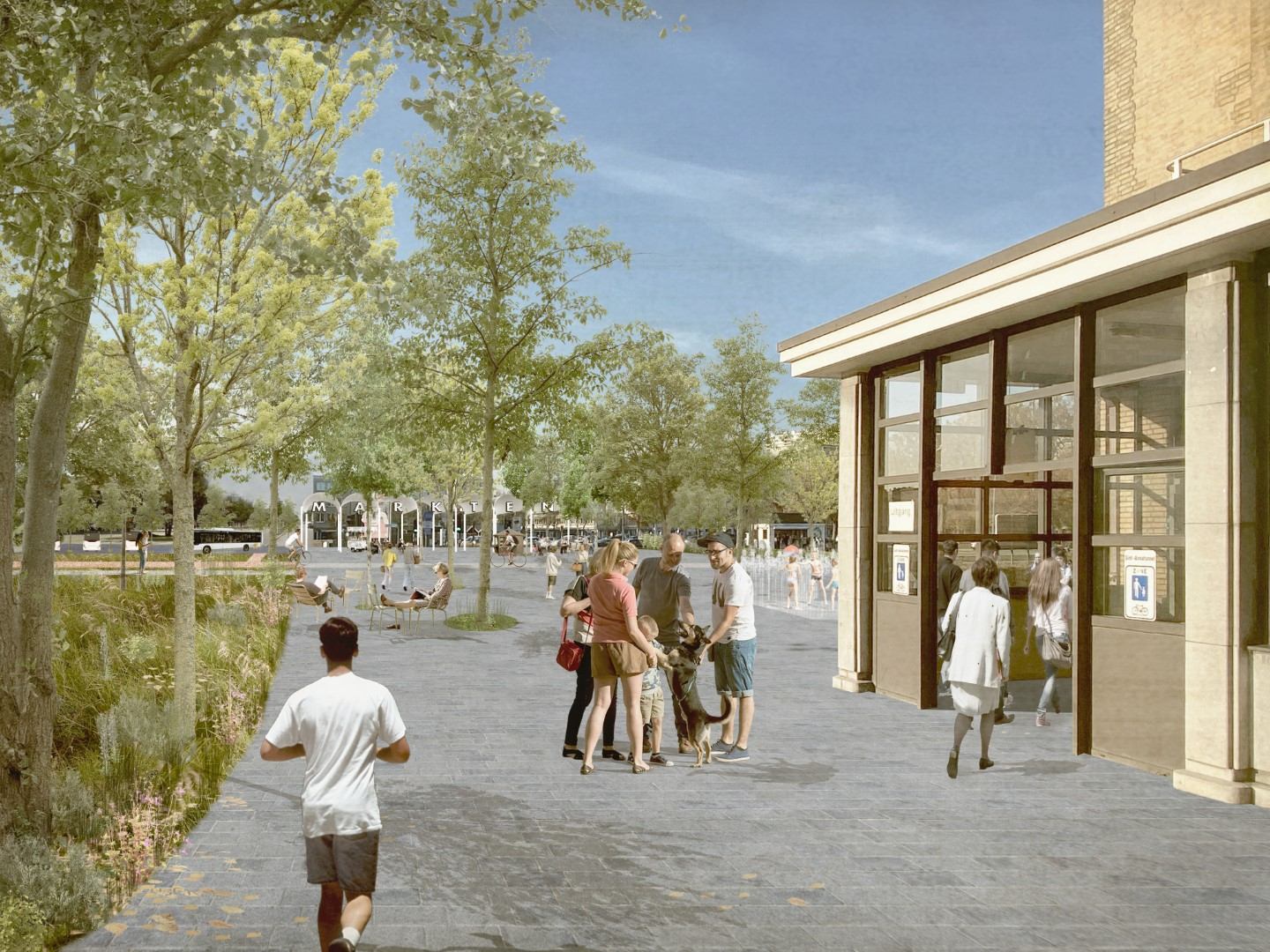 Conceptontwerp voor Frederik Van Eedenplein  - © Bureau Bas Smets