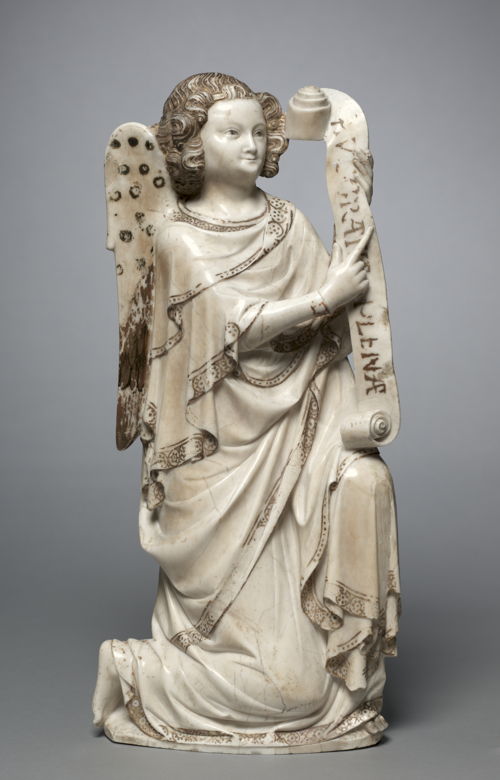 Avignon? Archangel Gabriel Annunciate  Ca. 1340-1360 Alabaster of Malaucène, original polychromy  © The Cleveland Museum of Art