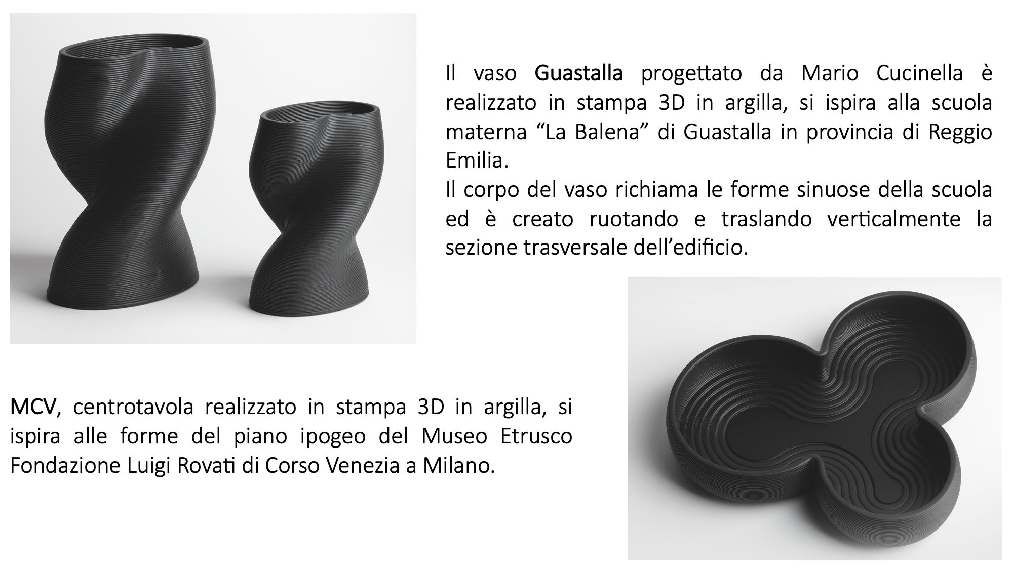 Vaso Guastalla e centrotavola MCV di Mario Cucinella per Danese Milano Vaso Guastalla e centrotavola MCV di Mario Cucinella per Danese Milano