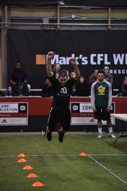 Alex Morrison at the Western Regional Combine presented by adidas. Photo credit: Matt Smith/CFL 