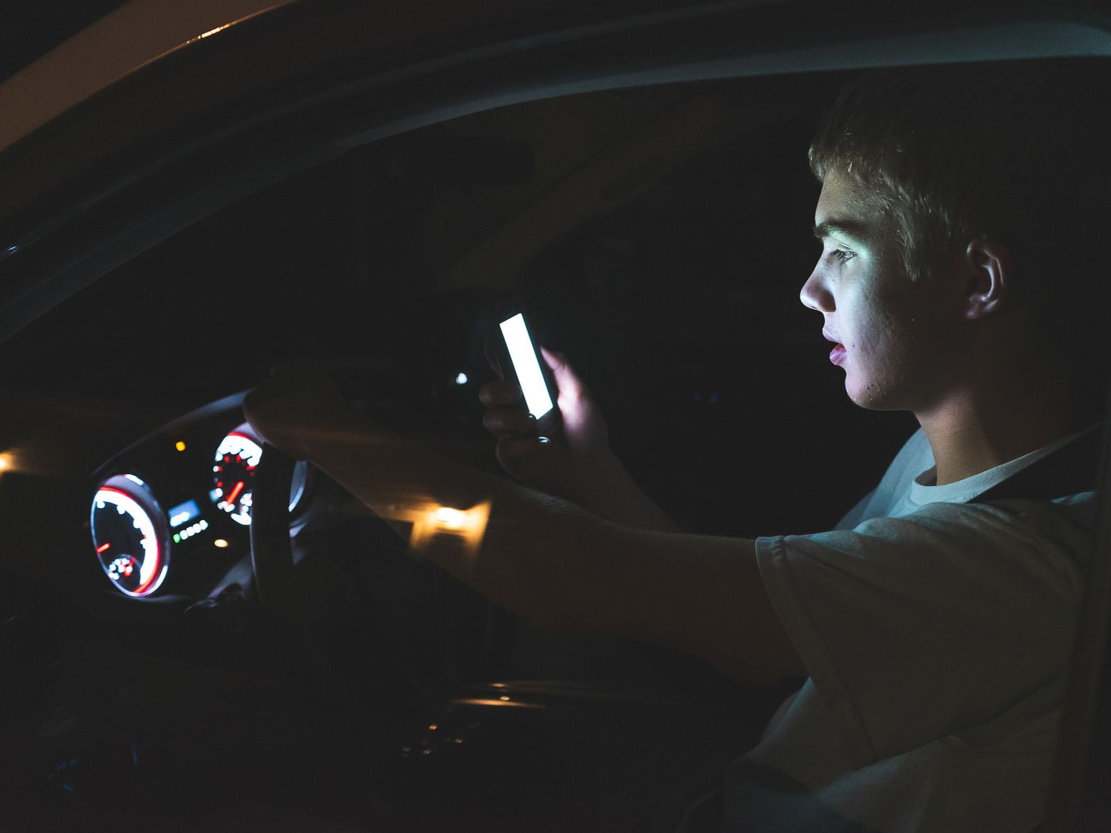 Number of young drivers illegally using phones behind the wheel reaches eight-year-high 