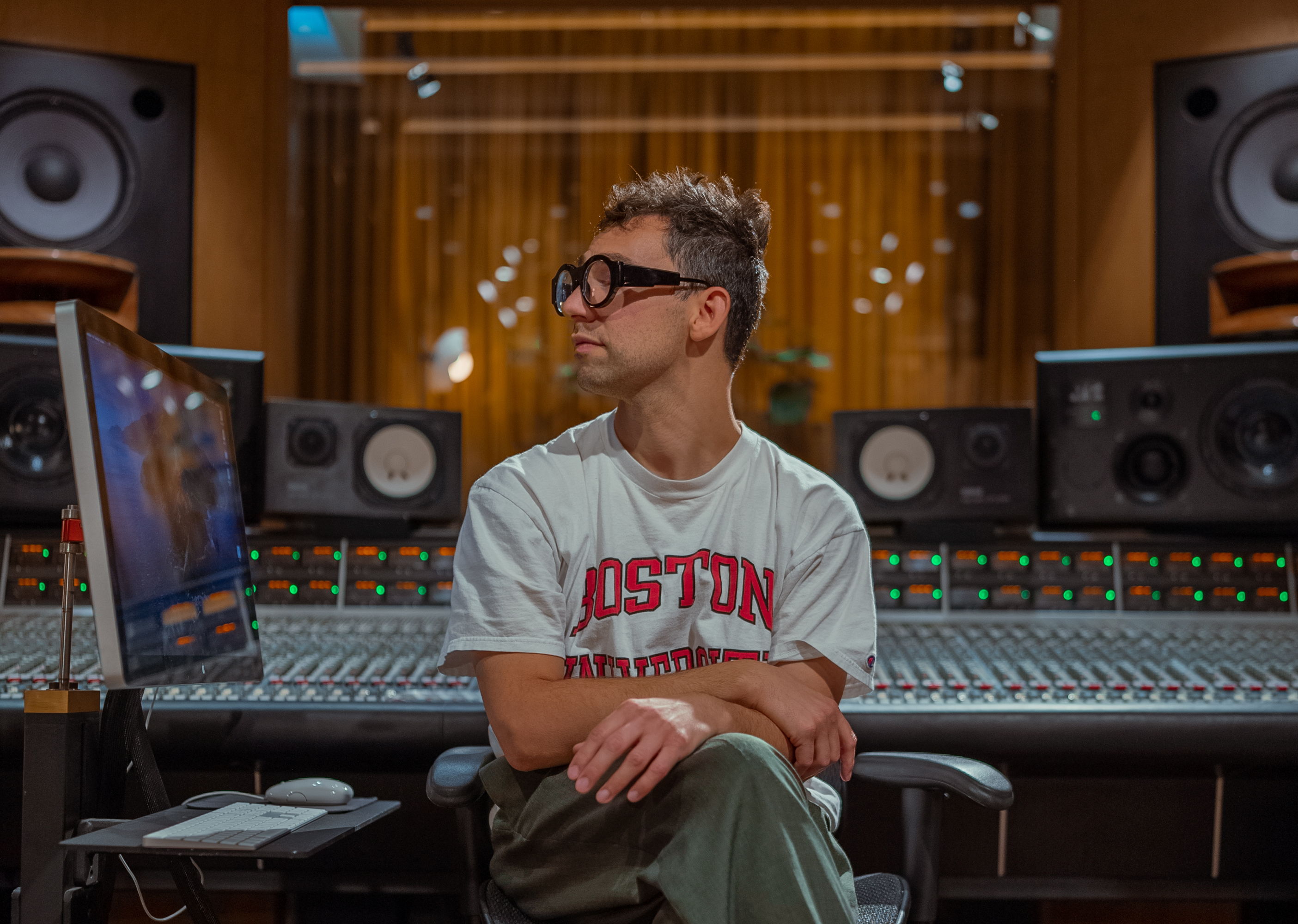 Producer Jack Antonoff in Rue Boyer Studio A Control Room mode