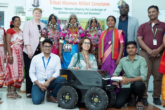 The X100 is featured at a Tribal Women Millet Conclave held during a visit by Dr Ismahane Elouafi, CGIAR Executive Managing Director, in January 2024.