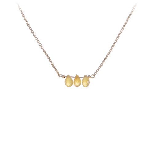 Mère et Fille - Collier Three Little Birds saphir jaune - 780€
