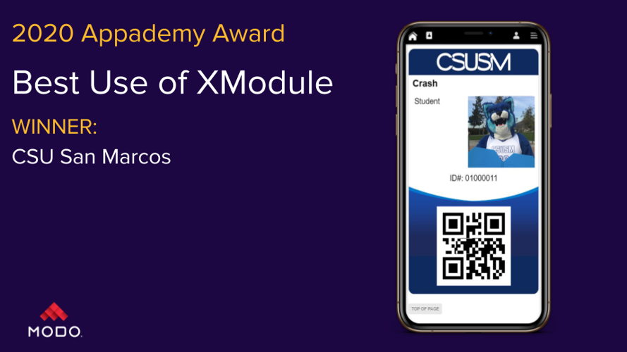 CSU San Marcos - Best Use of XModule - Appademy Awards 2020
