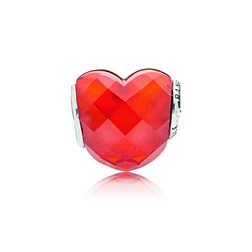 Orange Shape of Love Charm
