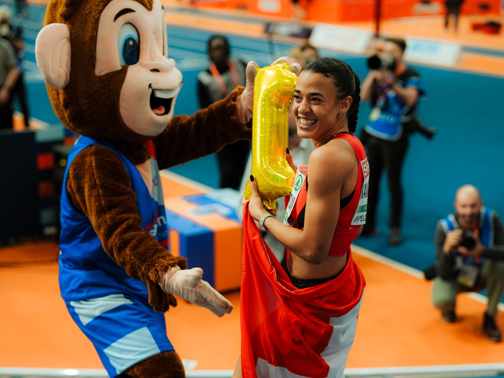 European Indoor Champions:  Ditaji Kambundji & Agathe Guillemot