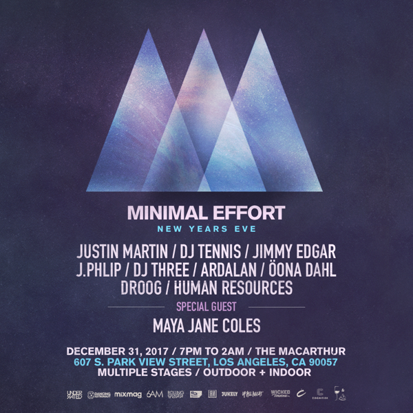 Minimal Effort Adds Maya Jane Coles + Droog to 2017 New Year’s Eve Festival