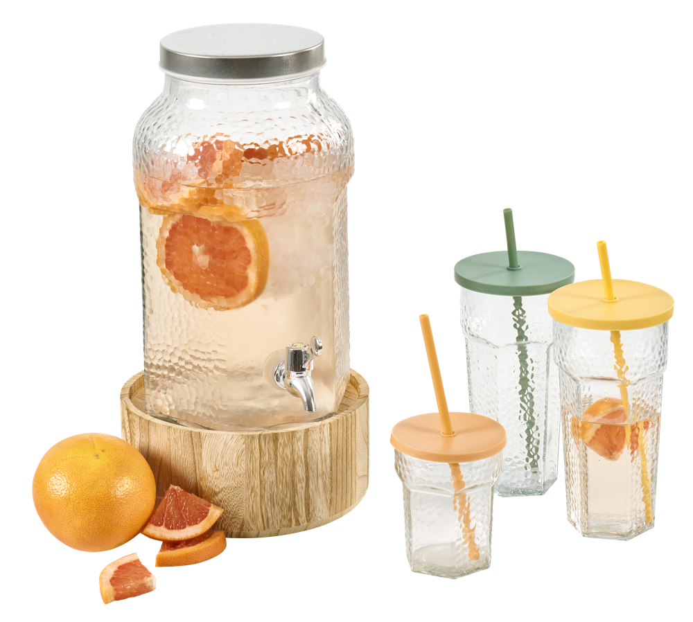 HAMMER BEVERAGE DISP. _5,5L_Ø18cm H30,5cm_Glass_€12,95