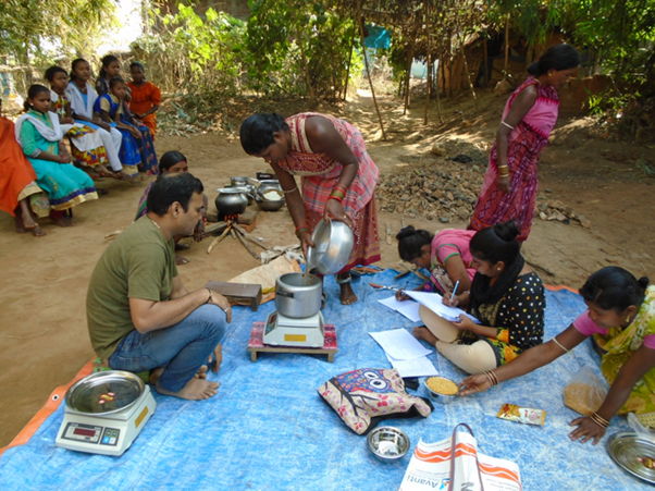 Quantitative dietary data collection using pen paper methods in the field.