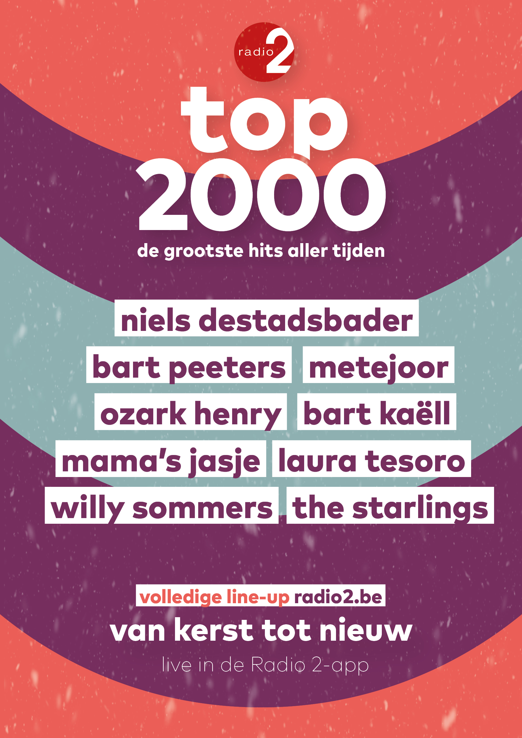 Radio 2 Top 2000 volledig nieuwe eindejaarslijst, voor het eerst 24/7, tussen kerst en nieuw Radio 2 Top 2000 volledig nieuwe eindejaarslijst, voor het eerst 24/7, tussen kerst en nieuw