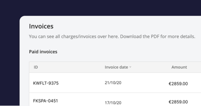 Help: View your invoices