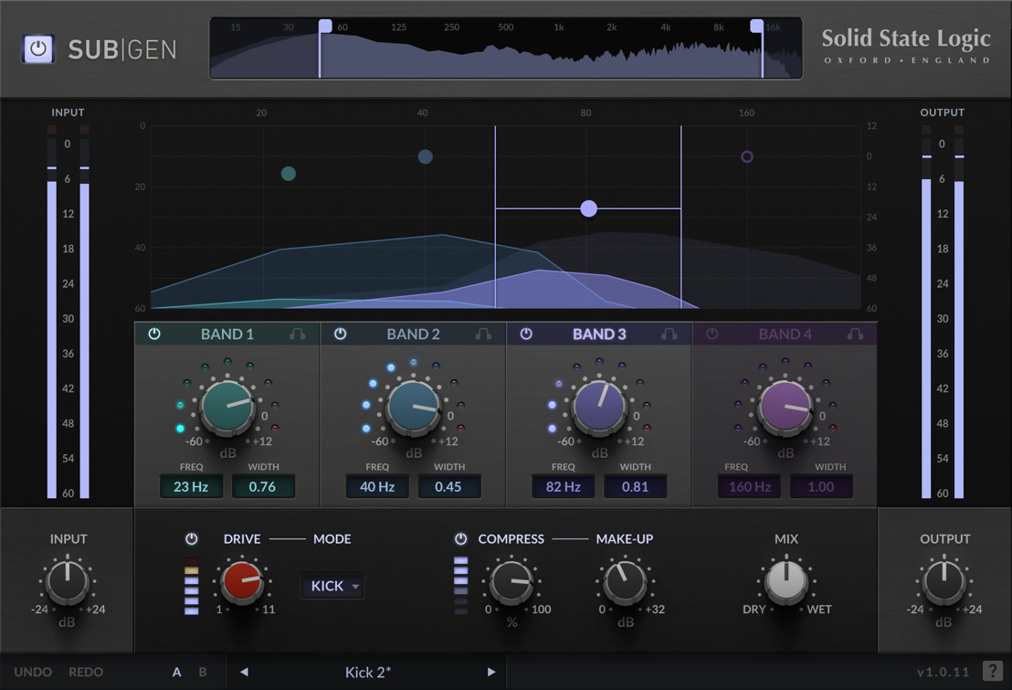 Dive Into Deep Bass: Solid State Logic Continues Expansion of SSL Complete with SubGen Plug-in, Sophisticated Sub-Bass Harmonic Synthesizer