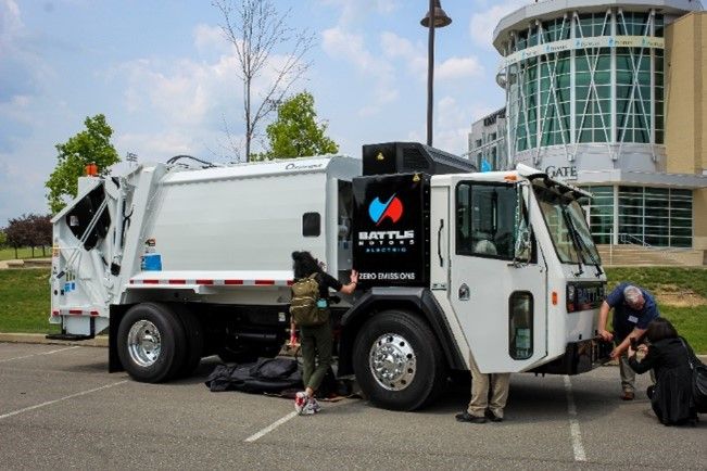 Battle Motors showed off its all-electric refuse truck at the event.