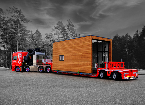 Wido invests in Nooteboom EURO-PX low-loader for transporting tiny houses