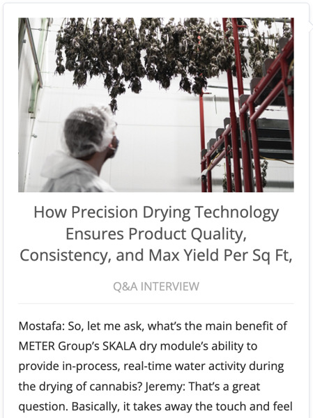 Preview: How Precision Drying Technology Ensures Product Quality, Consistency, and Max Yield Per Sq Ft, While Preventing Microbial Growth