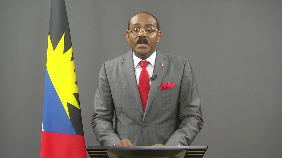 Hon. Gaston Browne, Prime Minister of Antigua and Barbuda, addresses the Small States Forum at the World Bank-IMF Annual Meetings