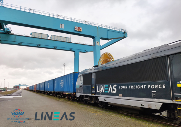 Red Sea trade routes closure: Lineas and CSP Zeebrugge set up new train connection between Zeebrugge and Graz.