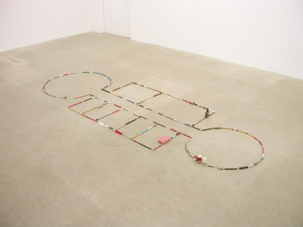 Mark Manders.  Inhabited for a Survey (First Floor Plan from Self-Portrait as a Building) 1986,  Art Institute of Chicago,  Photo: Mark Manders