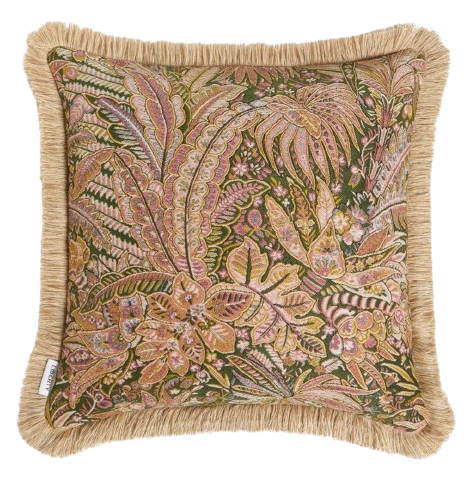 Persian Voyage Jacquard Outdoor Square Cushion - Lacquer, £175 by Liberty I www.libertylondon.com