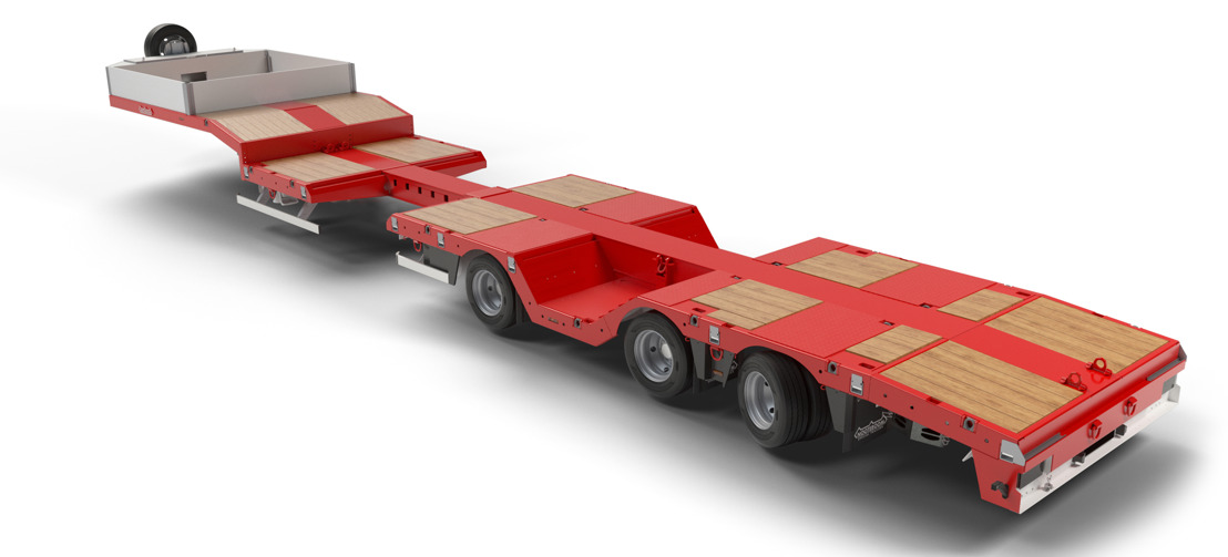 Nooteboom introduces new extendible lightweight semi low loader with wheel wells