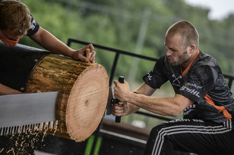 Koen Marten, triple champion du Benelux, lors du Single Buck.