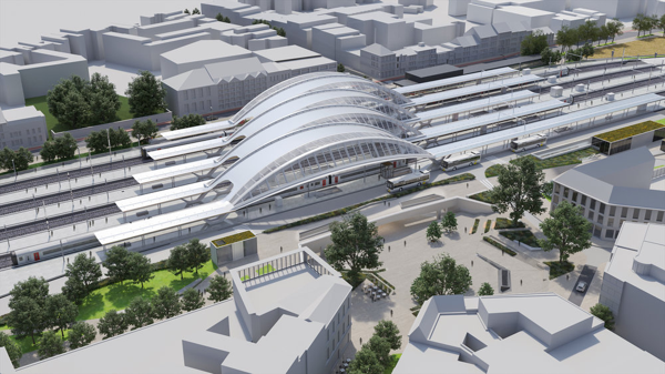 Bouw nieuw station Kortrijk en publieke ruimte: partners keuren samenwerkingsovereenkomst goed