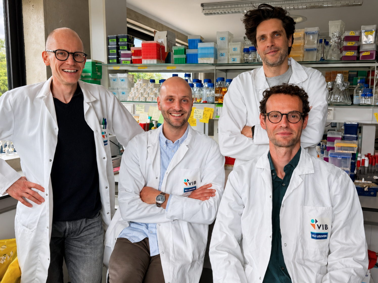 From left to right, top to bottom: Prof. Kevin Verstrepen, Thijs Vackier, Jan Steensels, Stijn Spaepen