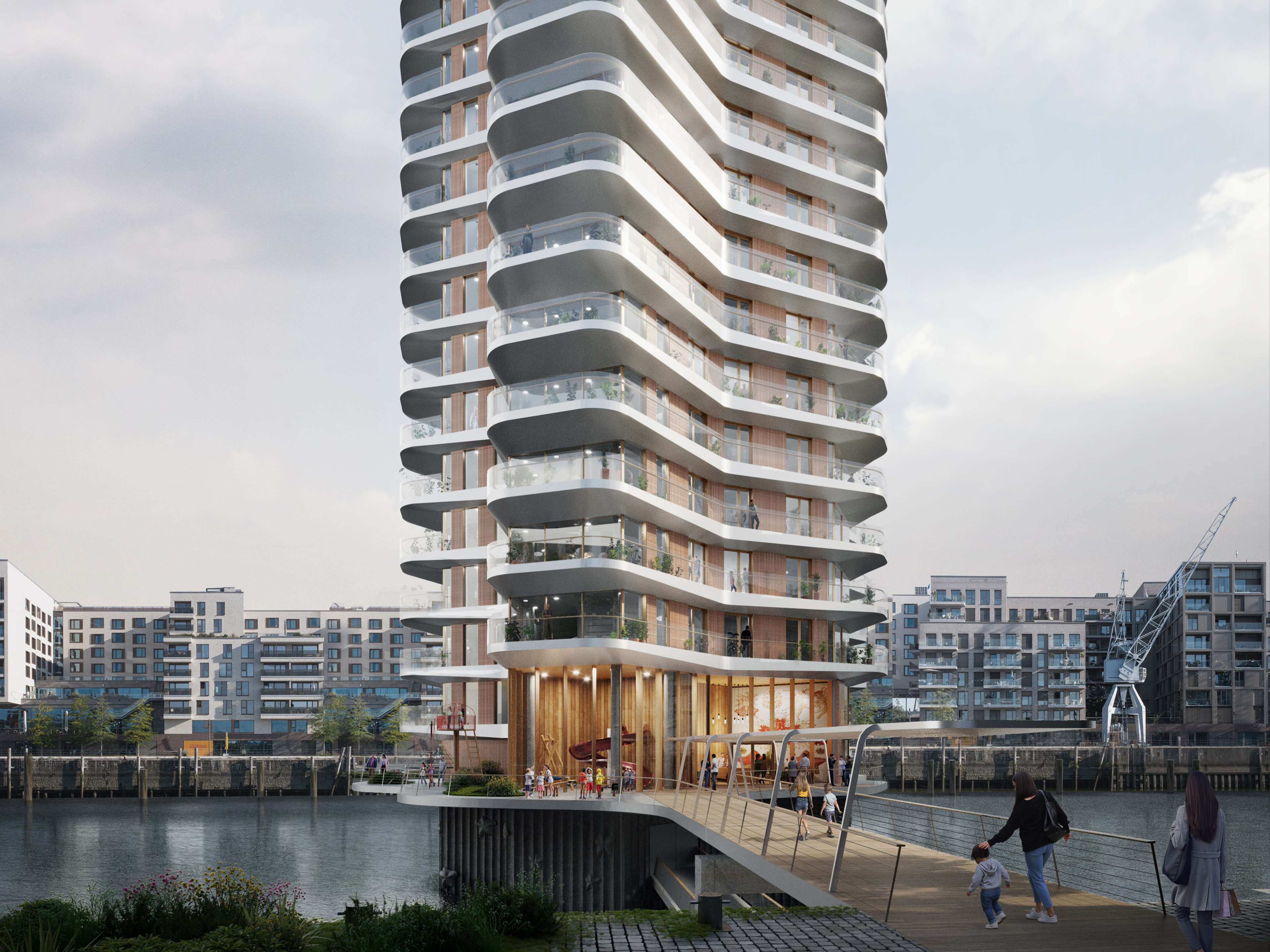 KCAP und K+H gewinnen Wettbewerb für nachhaltigen Wohnturm in der HafenCity, Hamburg