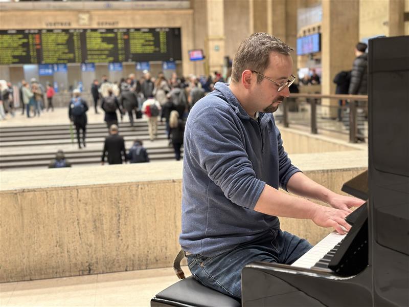 Le piano dans la gare de Bruxelles-Central