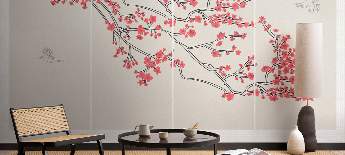 Neue japanisch inspirierte Tapeten feiern die Kirschblütenzeit