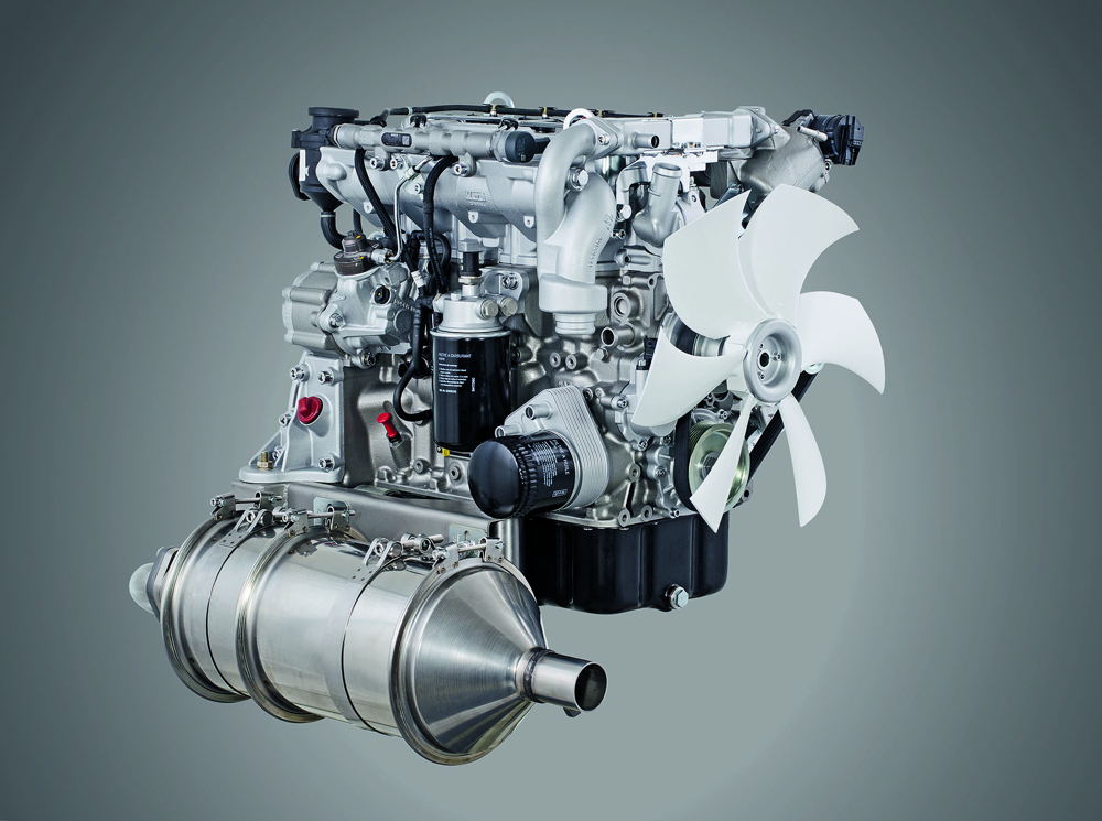 The Hatz 4H50TIC DPF  with optional available diesel particulate filter