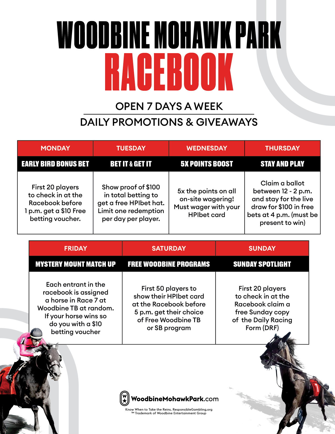 Mohawk Racebook expanding hours to 7 days-a-week