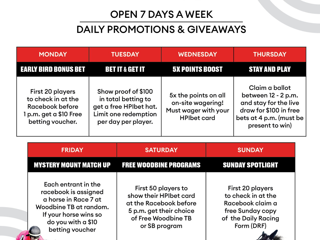 Mohawk Racebook expanding hours to 7 days-a-week