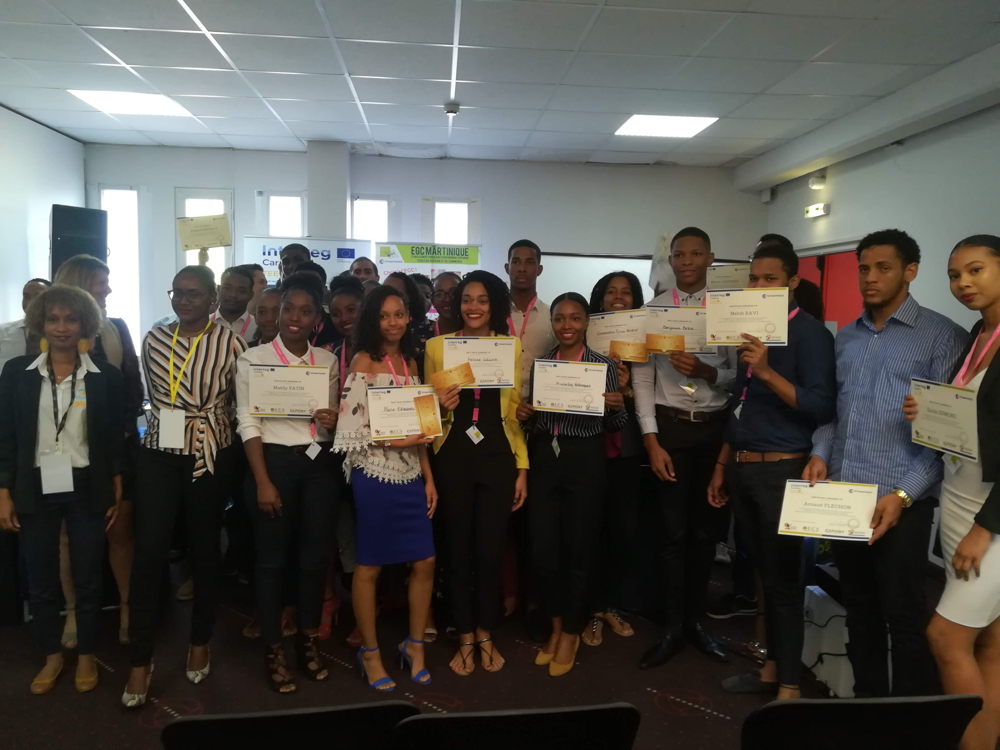 Etudiants de l'EGC Martinique participant au TEECA Pitch Contest organisé dans le cadre du Salon Ose
