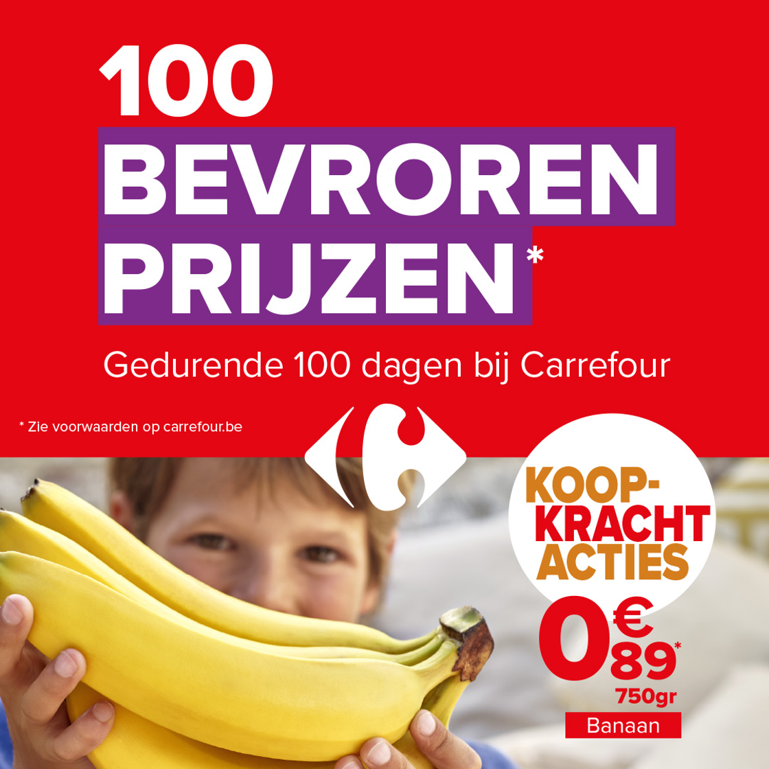 Carrefour België bevriest de prijzen van 100 producten gedurende 100 dagen: een nieuwe actie om de koopkracht van haar klanten te versterken