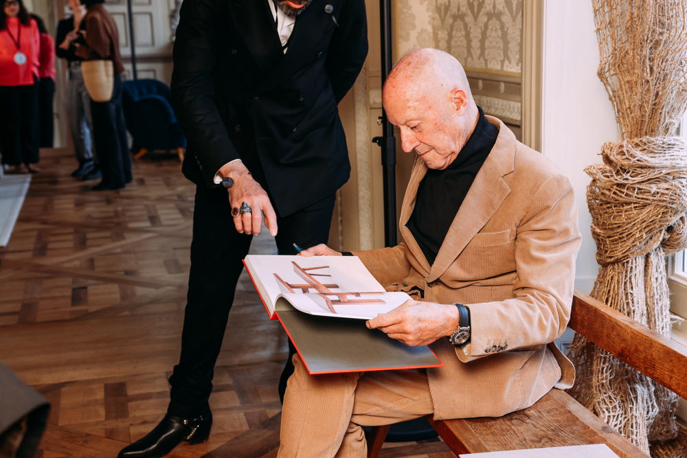 Norman Foster at Design Miami.Paris 2024. Photo credit Astra Marina. Copyright BFA 2024