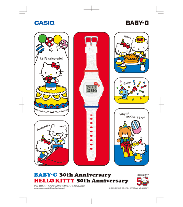 Casio lanza un reloj BABY-G para celebrar el 50 .º aniversario de HELLO KITTY