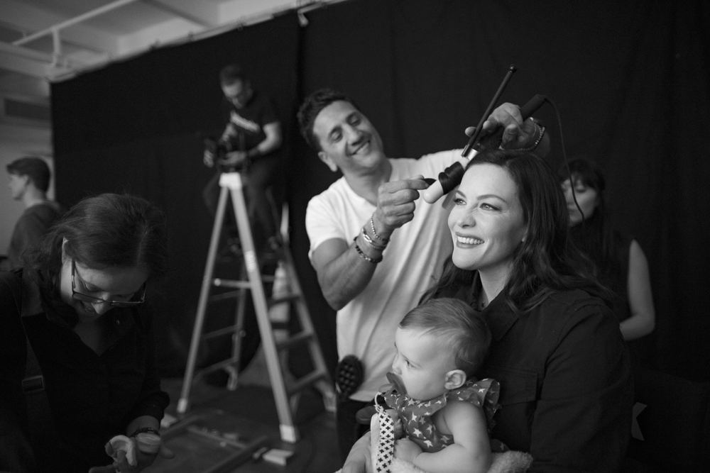 Liv Tyler en el backstage.
