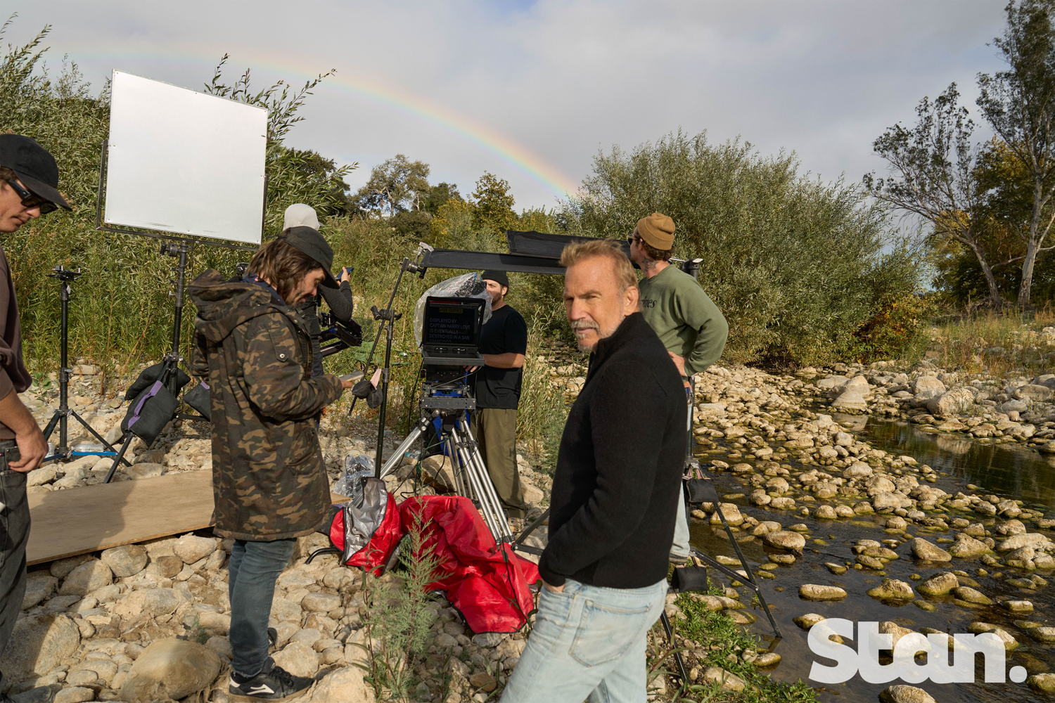 Kevin Costner on the set of Kevin Costner's The West
