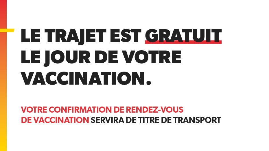 Covid-19 | Le TEC transporte ses voyageurs gratuitement vers les centres de vaccination !