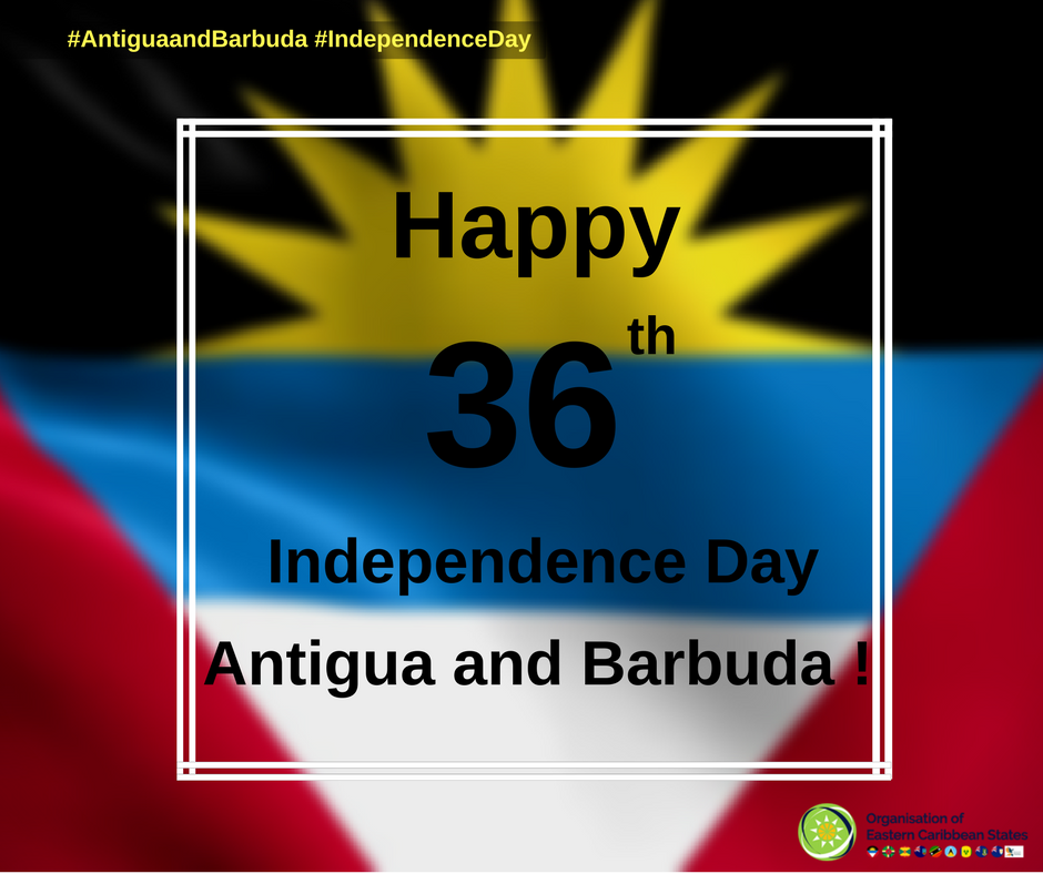 Infographic on the 36th Independence day of Antigua and Barbuda