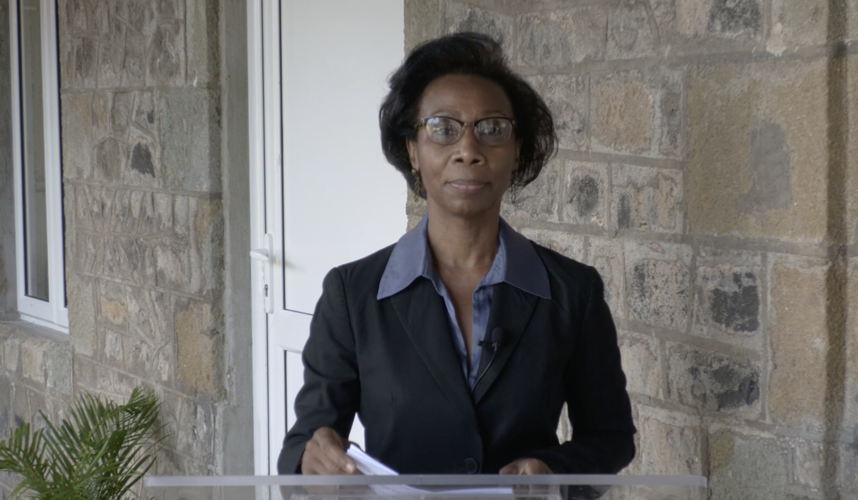Bernadette Auguste, Senior International Relations Officer at the OECS Commission and Master of Ceremonies.