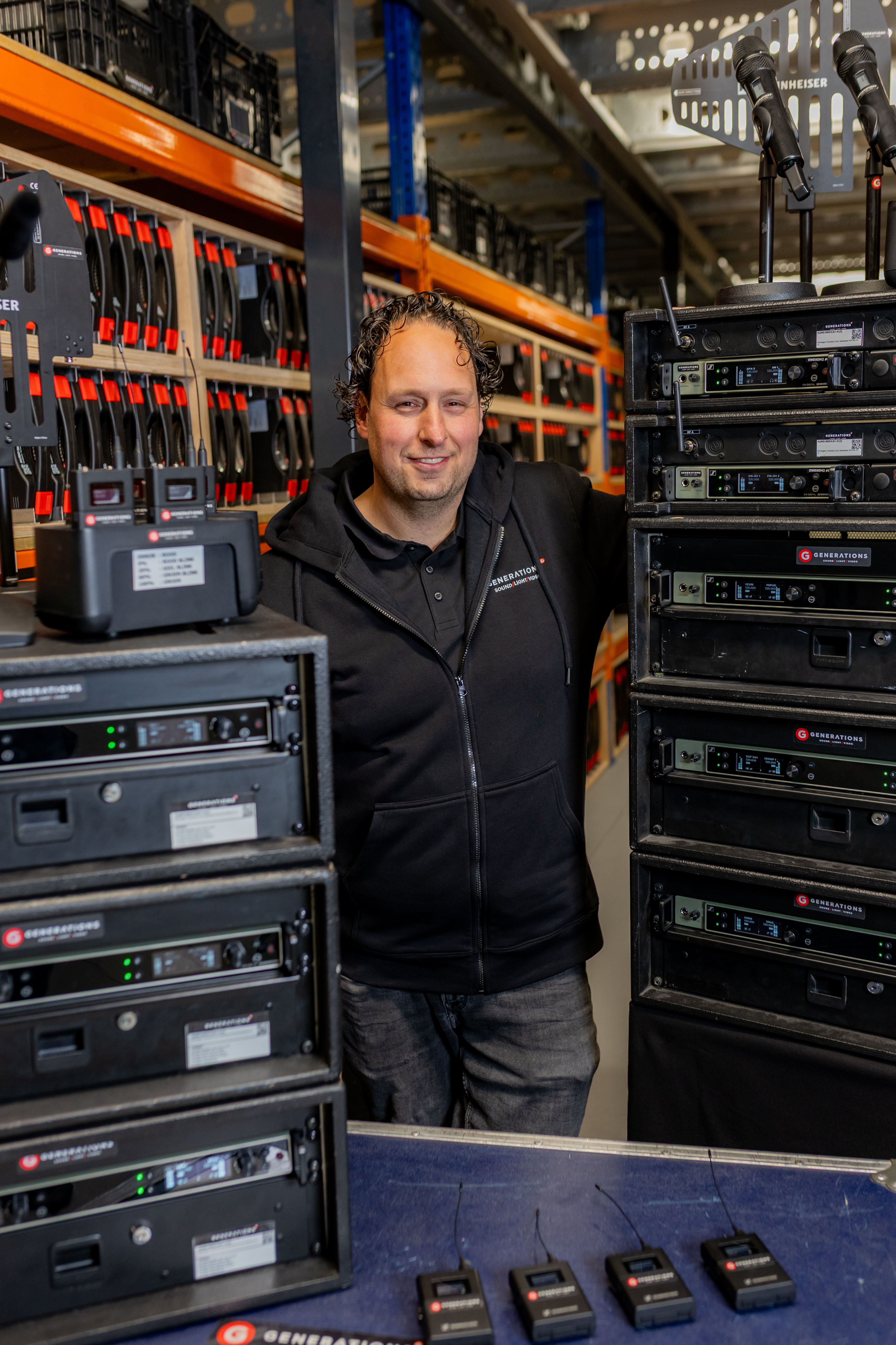Frank Zwinkels, Head of Audio, with the new EW-DX systems Frank Zwinkels, Head of Audio, with the new EW-DX systems
