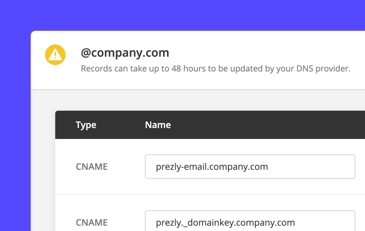 Verify your sender address domain