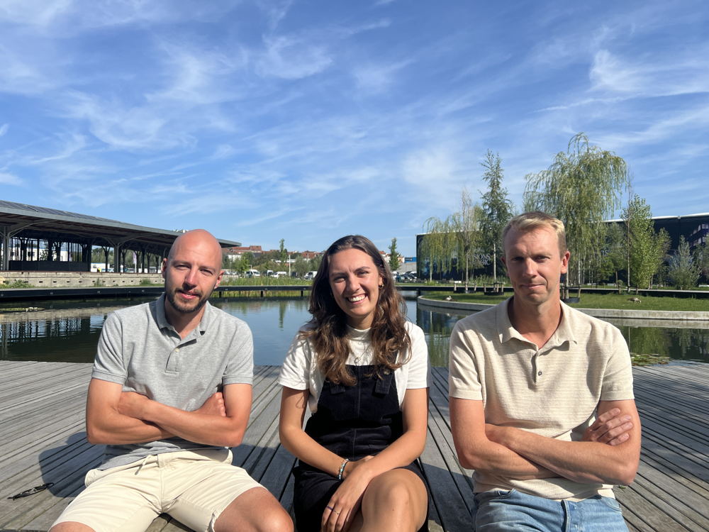 vlnr: Jesse Huybrechts, Herlinde Rollez, Corneel Haine