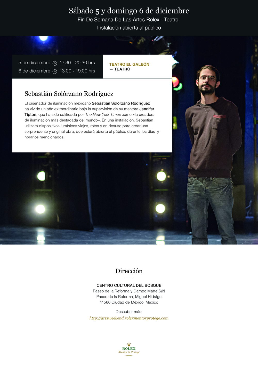Instalación de Teatro con Sebastián Solórzano y Jennifer Tipton